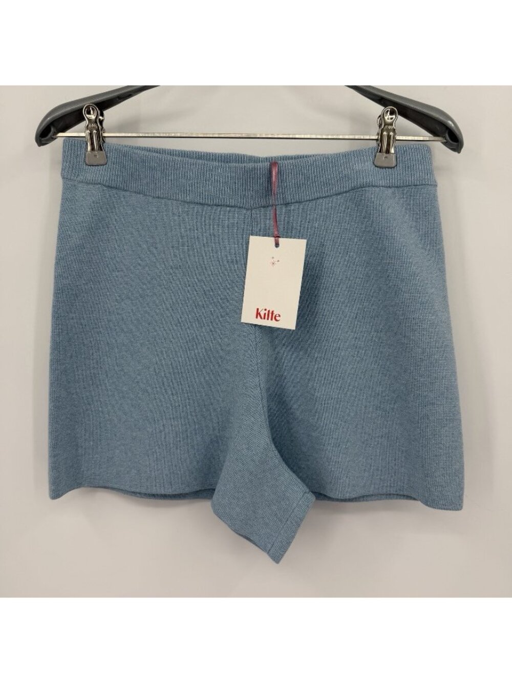 Kilte Collection Alex Knit Shorts in Light Blue size 1/S Cotton-Cashmere Blend